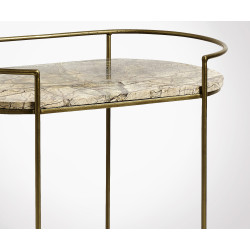 Table d'appoint ovale style antique JUNGLE - Nordal