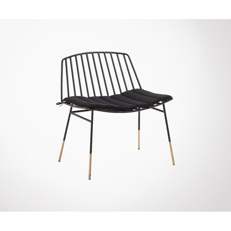 Fauteuil Metal Noir