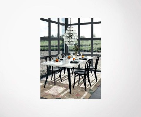 Table à manger rectangulaire 160cm bois massif DRESDO - Nordal