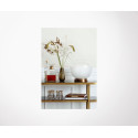 Lampe de table sphere verre blanc laiton ADELINA - Nordal