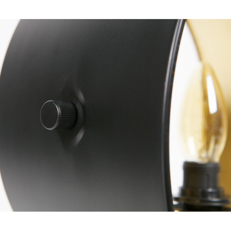 Lampe de table métal noir style antique HOTAL