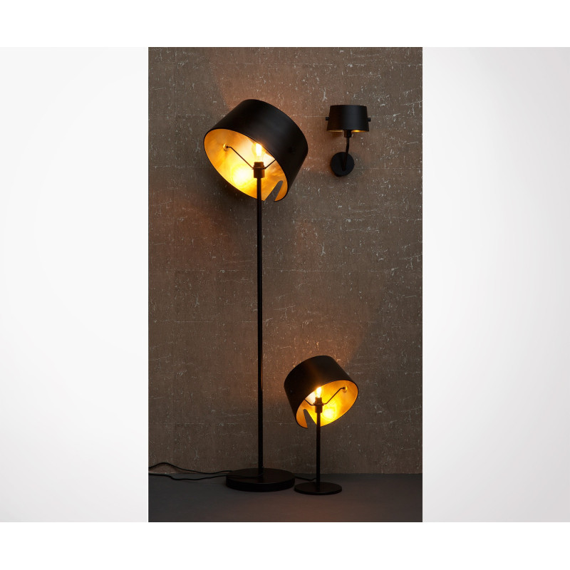 Lampe de table métal noir style antique HOTAL
