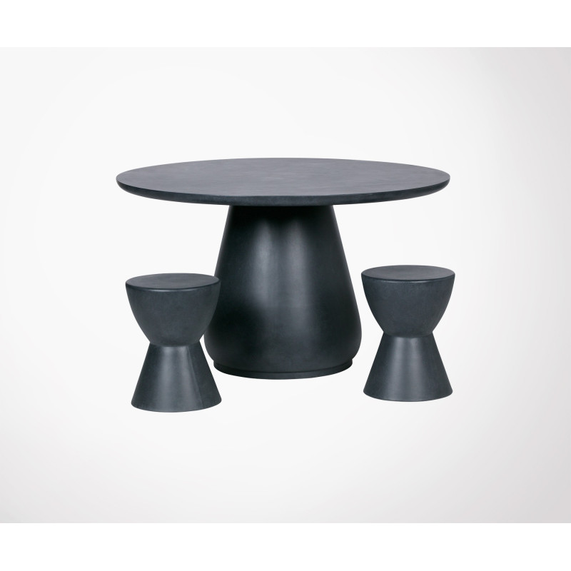 Set 2 tabourets de jardin design DOVER