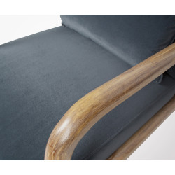 Fauteuil lounge velours MARK