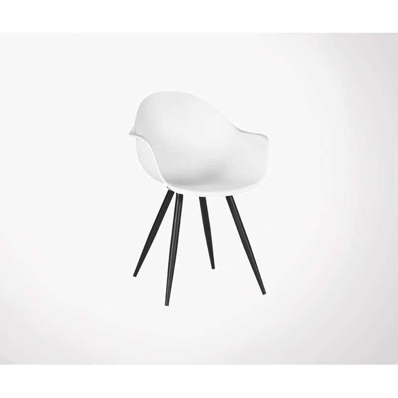 Chaise de salle a manger design pieds metal POZETTE - Label 51