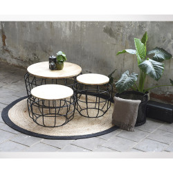 Table d'appoint bois et métal PIXEL L - Label 51