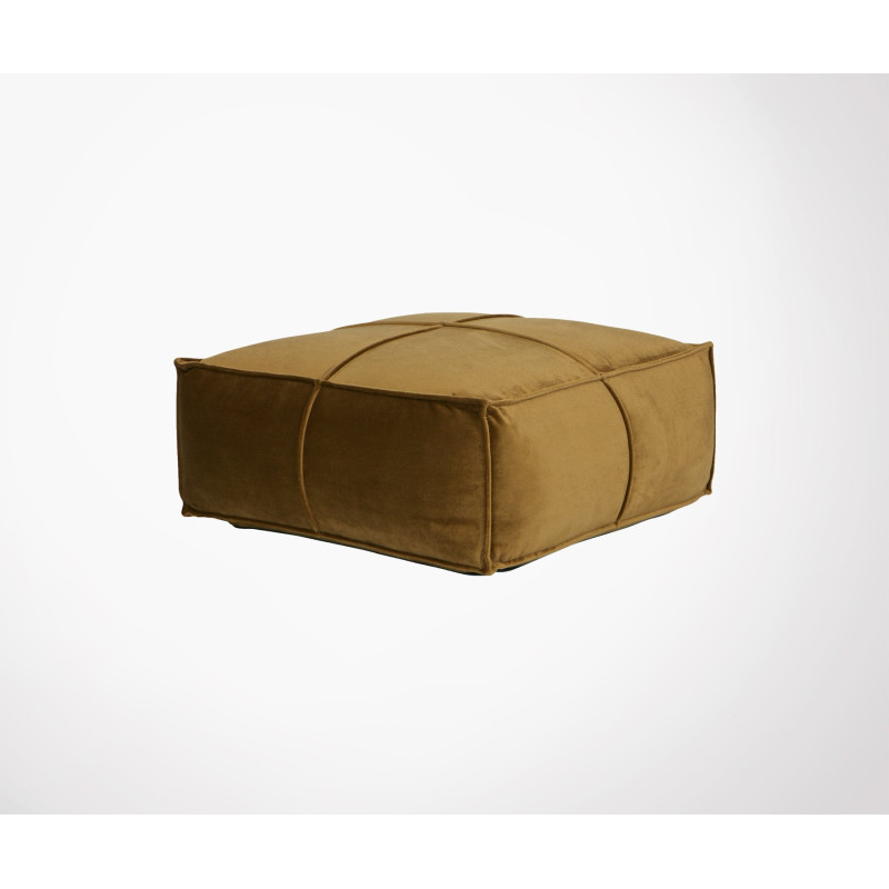 Pouf velours 60x60cm style rétro HONEY - BePureHome