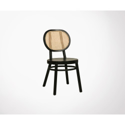 Chaise rétro bois et cannage PAYA