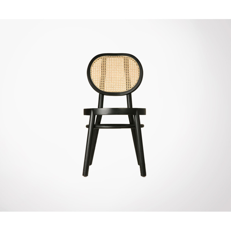 Chaise rétro bois et cannage PAYA - HK Living