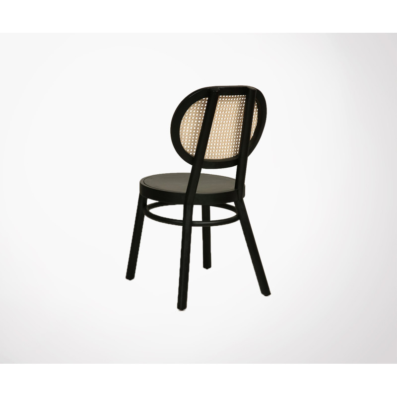 Chaise rétro bois et cannage PAYA - HK Living