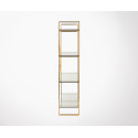 Etagère 4 planches en métal doré et verre CROSS