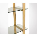 Etagère 4 planches en métal doré et verre CROSS