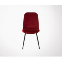 Lot 2 chaises design en tissu pieds métal SYCOL