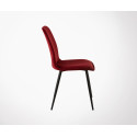 Lot 2 chaises design en tissu pieds métal SYCOL