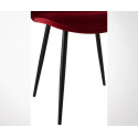 Lot 2 chaises design en tissu pieds métal SYCOL