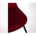 Lot 2 chaises design en tissu pieds métal SYCOL