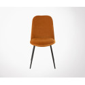 Lot 2 chaises design en tissu pieds métal SYCOL