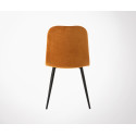 Lot 2 chaises design en tissu pieds métal SYCOL