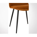 Lot 2 chaises design en tissu pieds métal SYCOL