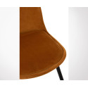 Lot 2 chaises design en tissu pieds métal SYCOL