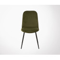 Lot 2 chaises design en tissu pieds métal SYCOL