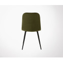 Lot 2 chaises design en tissu pieds métal SYCOL