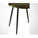 Lot 2 chaises design en tissu pieds métal SYCOL