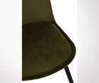 Lot 2 chaises design en tissu pieds métal SYCOL