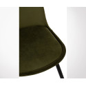 Lot 2 chaises design en tissu pieds métal SYCOL