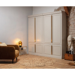 Armoire robuste bois massif finition laiton CLOUD - BePureHome