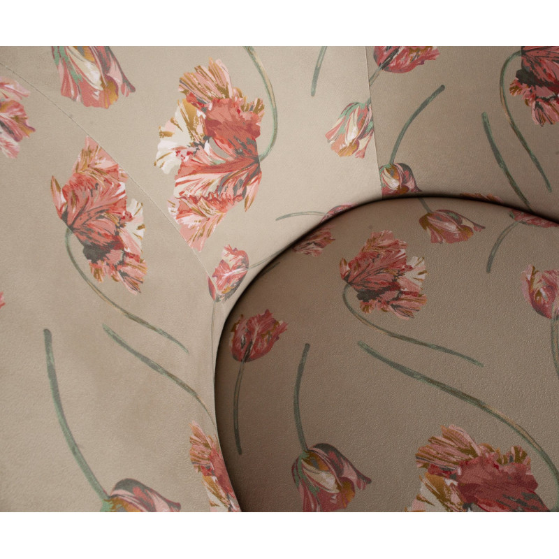 Fauteuil crapaud motifs fleuris VOGUE - BePureHome