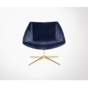 Fauteuil 1 personne velours bleu ORKA- Bloomingville