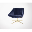 Fauteuil 1 personne velours bleu ORKA- Bloomingville