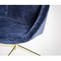 Fauteuil 1 personne velours bleu ORKA- Bloomingville