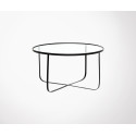 Table verre 80 cm pied métal LOLA - Bloomingville