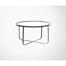 Table basse ronde verre 80cm LOLA
