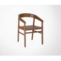 Chaise vintage bois cuir année 30 VITUS - Bloomingville