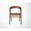 Chaise vintage bois cuir année 30 VITUS - Bloomingville
