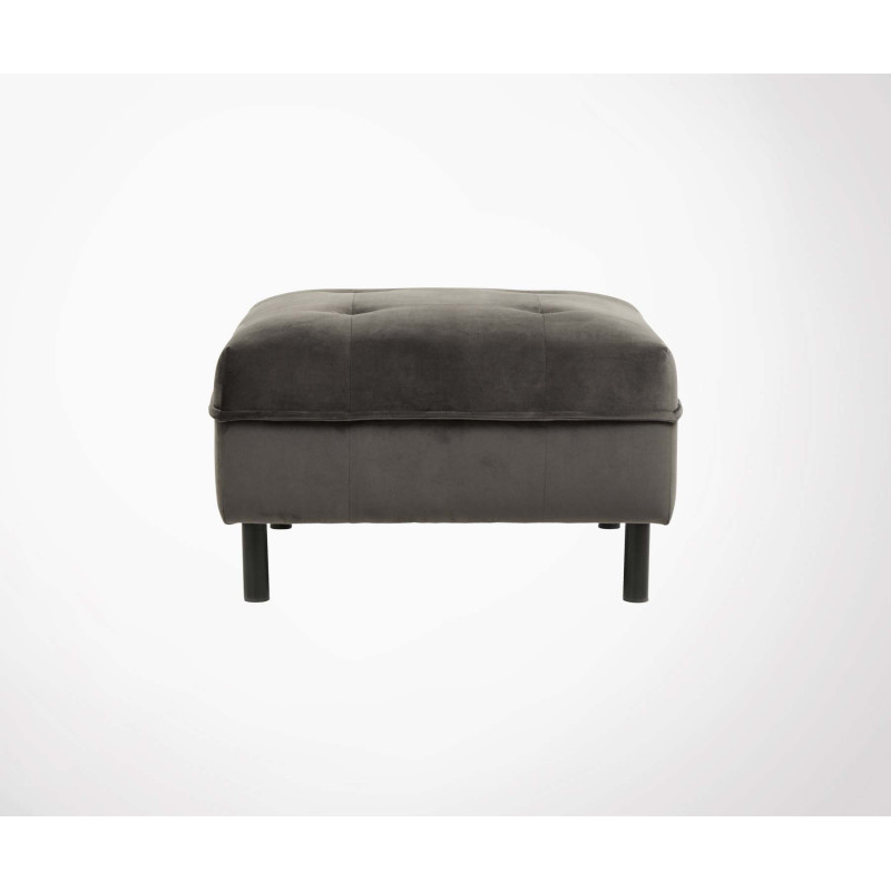 Grand pouf velours capitonné DADY - Nordal