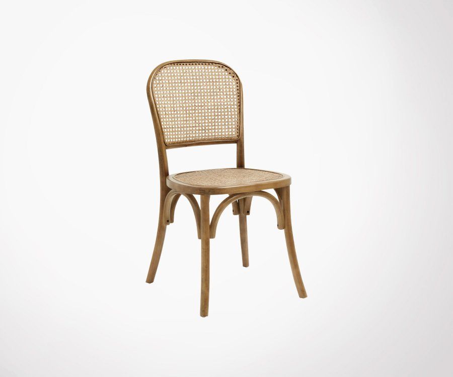 Lot 2 chaises bistrot cannage WICKY - Nordal