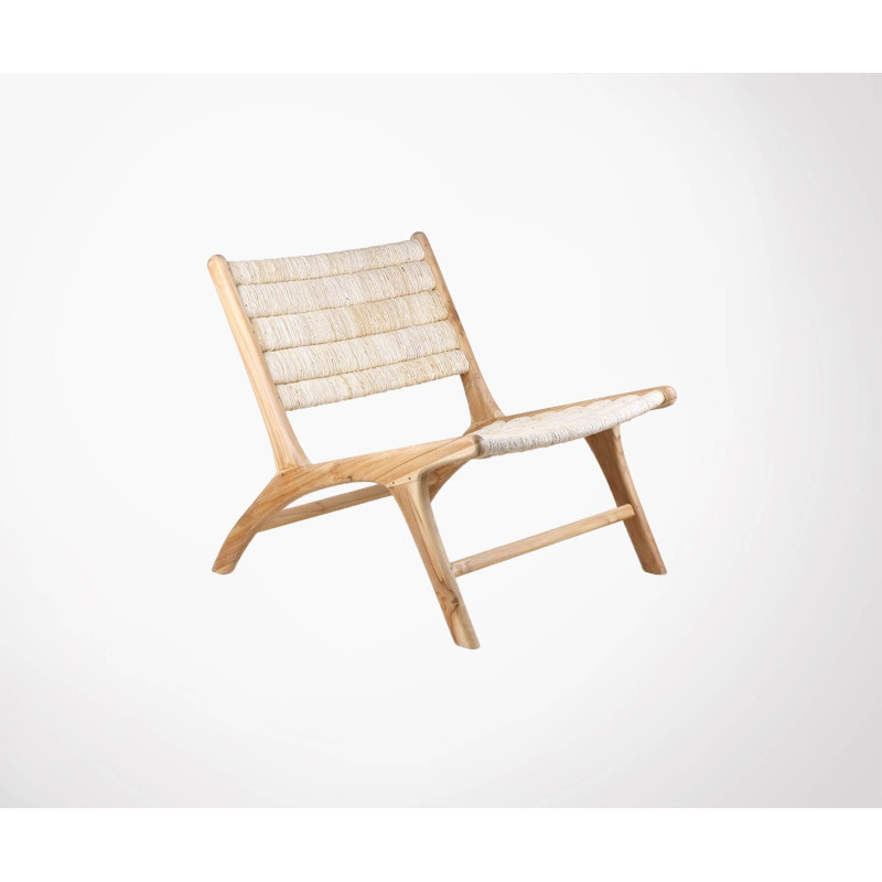 Chaise lounge teck massif ABOCOLO - HK Living