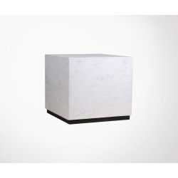 Table basse 35cm cubique marbre blanc STRUK - HK Living
