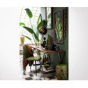 Lot 2 chaises design en tissu pieds métal SYCOL