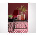 Lot 2 chaises design en tissu pieds métal SYCOL
