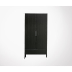 Armoire à linge 180x100cm bois massif fsc MADAM - Woood