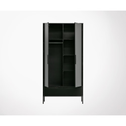 Armoire à linge 180x100cm bois massif fsc MADAM - Woood