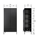Armoire à linge 180x100cm bois massif fsc MADAM - Woood