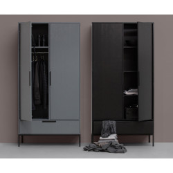 Armoire à linge 180x100cm bois massif fsc MADAM - Woood