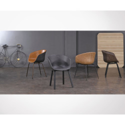 Chaise design simili cuir SHELBY
