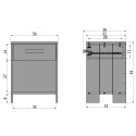 Table de chevet pin tiroir et niche RHAMANTUS - Woood DHK - 5